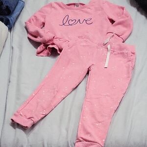Carter's Pink Love Matching Set